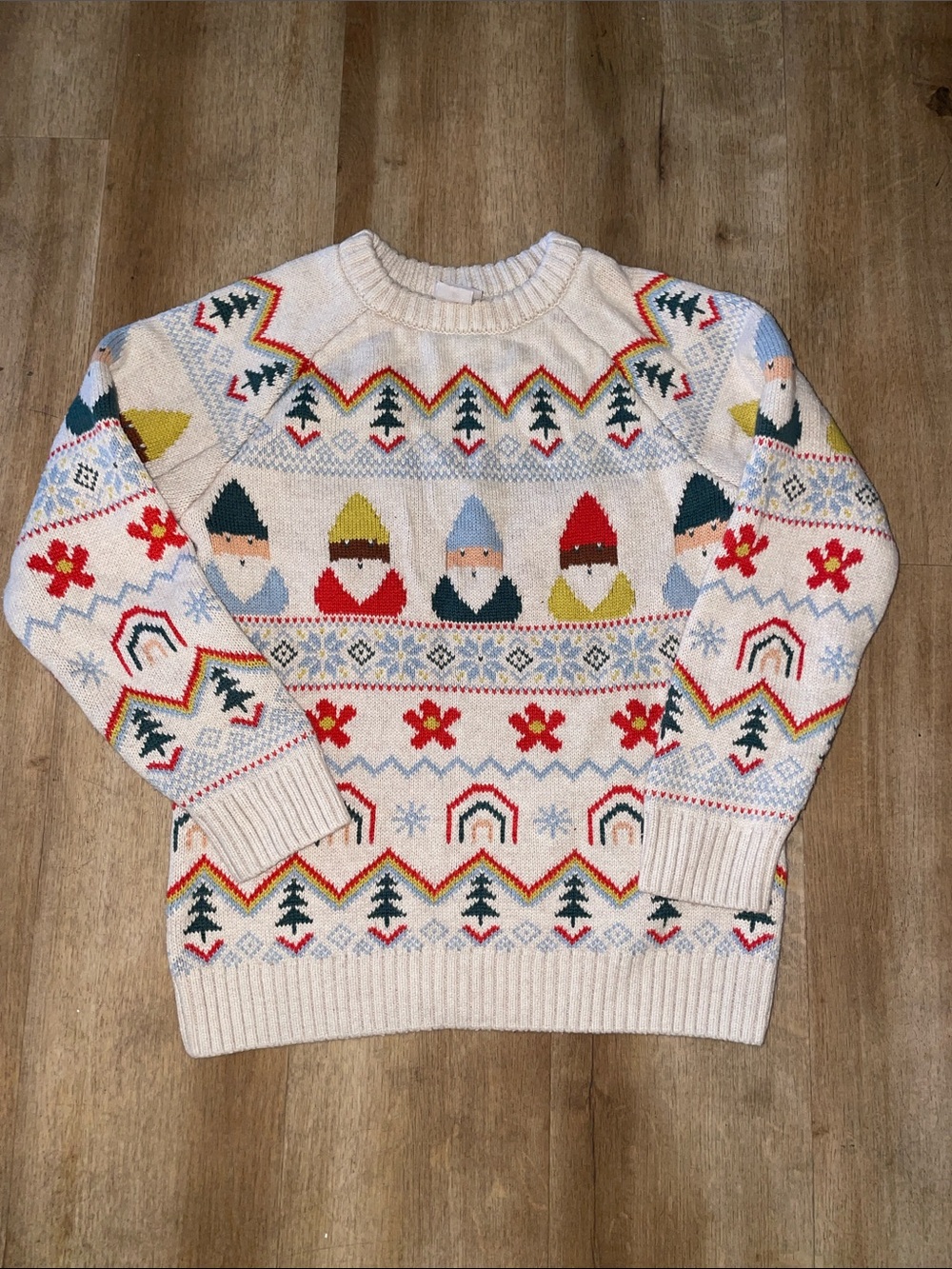 Men's Cream Fair Isle Gnome Knit Sweater